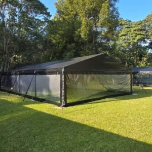 Black Roof with Clear Sides Frame Tent - 9M X 15M